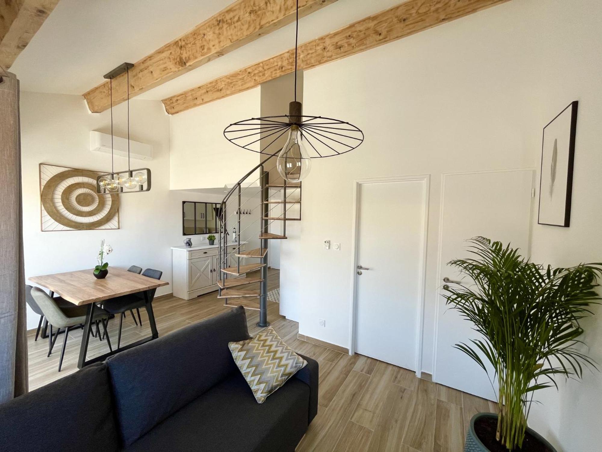 לה-גרו-דו-רואה Duplex Centre Ville - 50M De La Plage - Clim - Garage - Netflix חדר תמונה